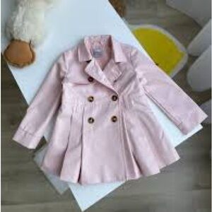 Tahari Kids Light Pink Double-Breasted Pea Coat
